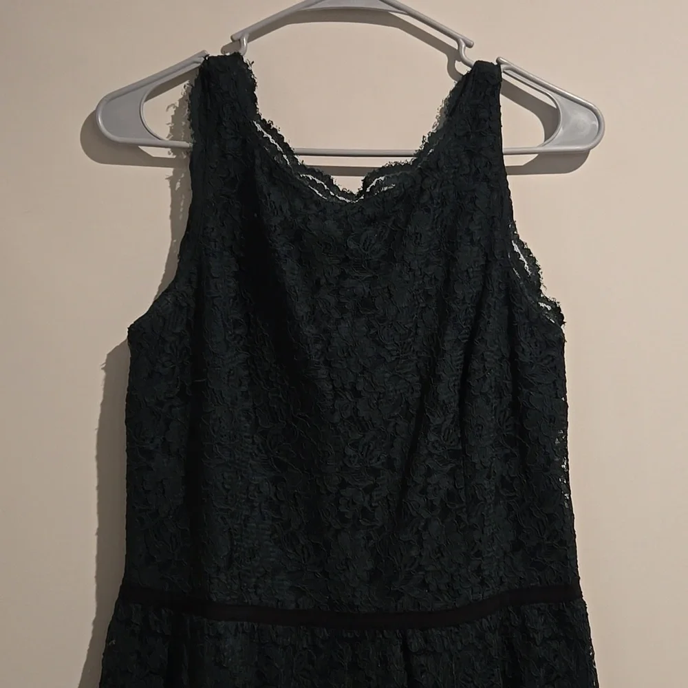 LOFT grren lacey floral dress. Size 10. - Picture 2 of 7